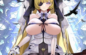 『Echocalypse -緋紅の神約-』細すぎる紐だけでおっぱいの乳首を隠してるドスケベ女の子