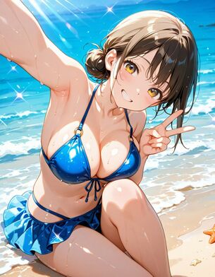 【AIイラスト】水着を着た女の子のAI画像まとめ【アニメ調】 Part 6 [AI Generated]