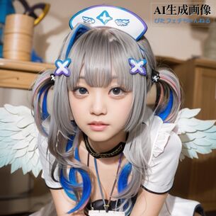 【天音かなた】ナース服かなたんのコスプレをしてるレイヤーさんを撮影させてもらった三次風画像【AI画像】