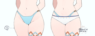 【画像】こういう二重になってる水着のインナーの方エロすぎだろ