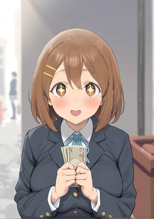 【けいおん/エロ画像】路地裏で援助交際する平沢唯