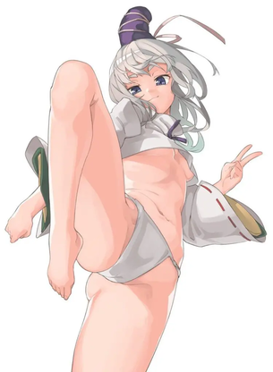 ローアングルの萌えイラスト
