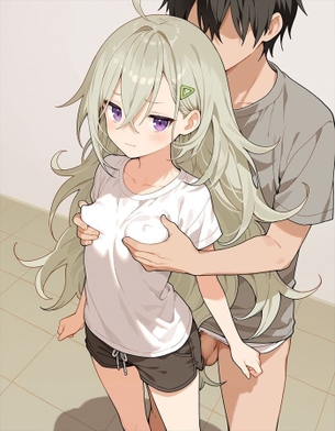 [日々は過ぎれど飯うまし][エロ画像]比嘉つつじのちっぱいを露骨に揉んだよ～♪