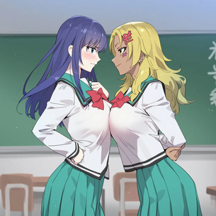 【画像】照橋心美と相卜命が俺のち○ぽを巡って争うエロ画像集