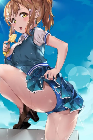 ポニーテールの萌えイラスト