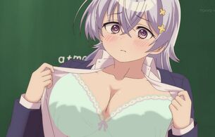 アニメ『よわよわ先生』1話でエロいおっぱい丸出しや濡れ透けなどドスケベシーンだらけ！