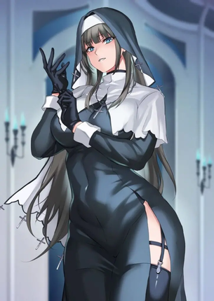 ガーターベルトの可愛い二次元画像。