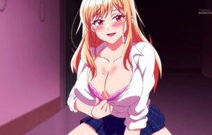 アニメ『ギルティホール』7話で教え子の金髪ギャルと普通にえっちしちゃうシーン！