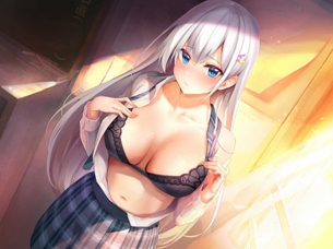 【二次元】銀髪・白髪・灰髪美少女のエロ画像 Part.17 50枚