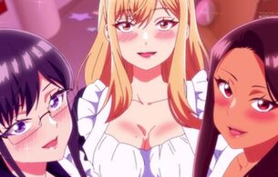 アニメ『ギルティホール』8話で学園祭でメイド服姿の教え子たち3人とえっちして最終回