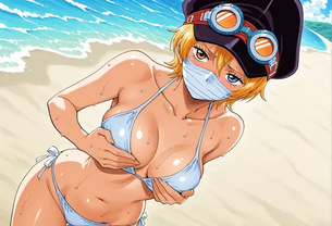 [ONEPIECE(ワンピース)][エロ画像]軍子と海に遊びにきたよ～♪
