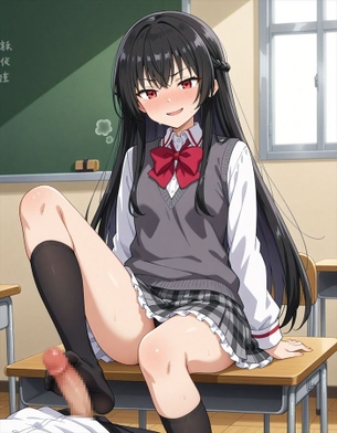 [わたなれ][エロ画像]琴紗月(ことさつき)に靴下越しに足でしごいてもらったよ♪