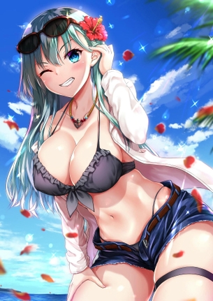 【二次元】ホットパンツ・ショートパンツを履いた美少女達のエロ画像 Part.16 50枚