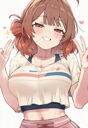 花海佑芽のどエロい二次エロ画像がいっぱいおっぱい！【学園アイドルマスター】