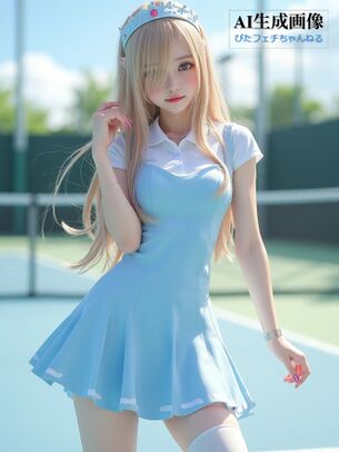 【マリ〇テニス】白タイツじゃなくても可愛い♡ロゼッタ風コスチュームを着た女子テニスプレイヤーさんの三次風画像 part2【AI画像】