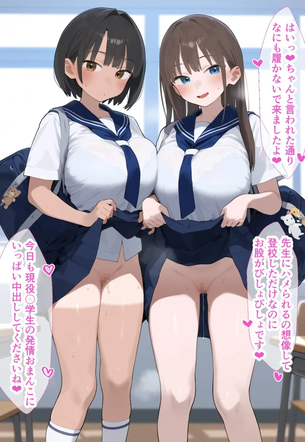 【二次エロ】ノーパン登校日