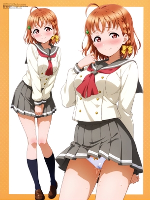 『stable-diffusion』【ラブライブ!サンシャイン!!】高海千歌ちゃんのAI画像を大量作成 その２前半