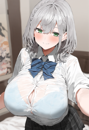 【画像】制服ノエルにパイズリさせてもらったり・・・