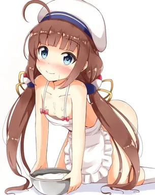 裸エプロンの二次エロ画像