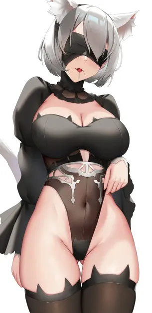 【NieR Automata】2Bのがっつりむしゃぶりつきたいおっぱいエロ画像で即抜き！