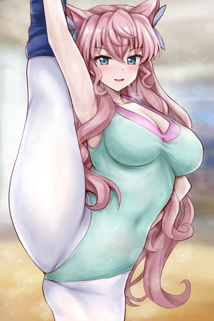 瑞々しい肢体にぴったりとフィットした、レオタード着用の美少女の画像 ㉚