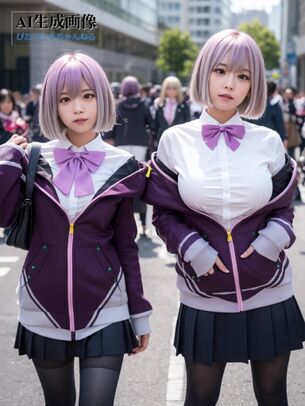 【グリッドマン】新条アカネちゃんのコスプレをしてるレイヤーさんを撮影させてもらった三次風画像 part4 タイツ編【AI画像】