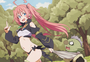 【転スラ/エロ画像】ミリム・ナーヴァがコブタにエッチな挑発