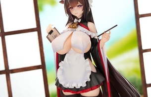 『アズールレーン』樫野のデカすぎおっぱいが本当にはみ出てるメイド姿のエロフィギュア！