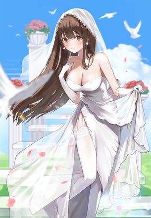 【二次元】ウェディングドレス姿の純白美少女達のエロ画像 Part.24 50枚