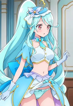 [名探偵プリキュア][エロ画像]キュアエクレールのナチュラルなパンチラで勃起したよ♪