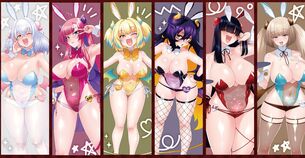 『ボンバーガール』女の子たちのドスケベすぎるムチムチサキュバスバニー衣装のエログッズ！