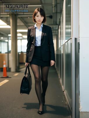 【黒スト】黒タイツや黒パンストを履いたOLさんの三次風画像 part2【AI画像】