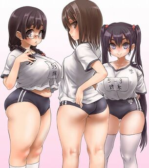 体操服・ブルマの二次元エロ画像。