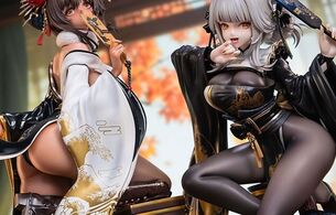 『勝利の女神：NIKKE』ノワールとブランのエロすぎ丸見えドスケベ和服姿のエロフィギュア！
