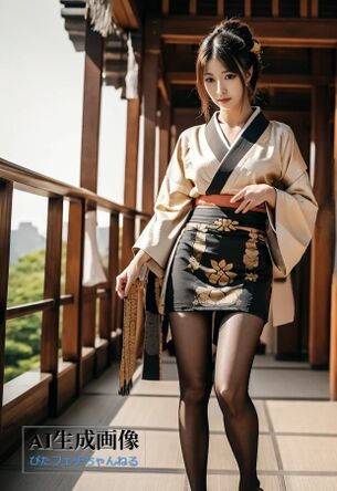 【希少種】和服と黒タイツの組み合わせが好きだけどリアルで見たことがないので生成してみた黒スト和装女子の三次風画像 part6【AI画像】