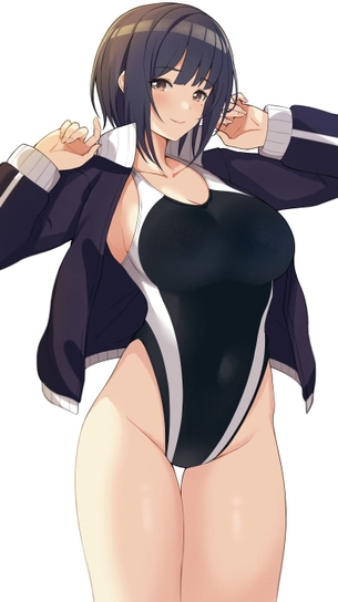 【二次元】競泳水着姿の美少女達のエロ画像 Part.22 50枚
