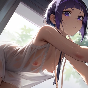 【２次】衣服が透け透けになってる女の子のエロ画像その５６