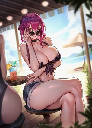 【二次元】紫髪美少女のエロ画像 Part.16 50枚