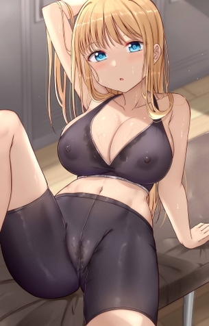 蒸れたり濡れたり…な夏のぴっちりスパッツ女子画像♪