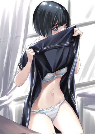 【画像】スカートをたくし上げてパンツを見せてるときの女の子の表情の最適解は？