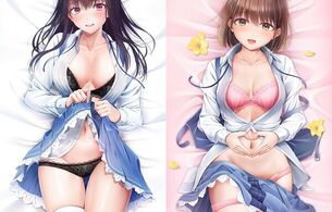 『制服カノジョ2』「Act.2 桃尻芹香」「Act.3 玉依ひまり」エロい下着丸見えの抱きまくら！