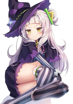 【ホロ】紫咲シオンちゃんの縞々ニーハイソックス脚を堪能したい二次画像