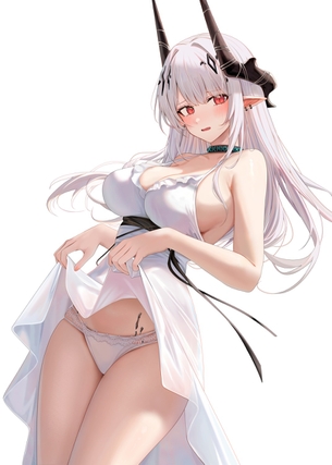 【２次】スカートをたくし上げてる女の子のエロ画像その４２