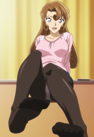 [名探偵コナン][エロ画像]工藤有希子(くどうゆきこ)のパンチラでカウパー汁が出たよ～♪