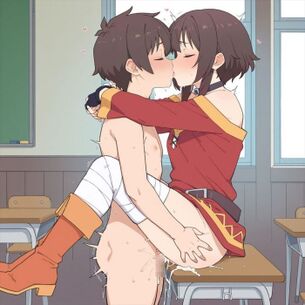 [このすば][エロ画像]めぐみんと教室で愛し合ったよ♪