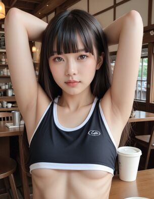 【AI腋フェチ画像】かわいいAI美女が腕を上げて腋を見せてくれる Part18 [AI Generated]