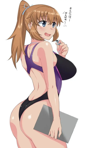 ポニーテールの萌えイラスト