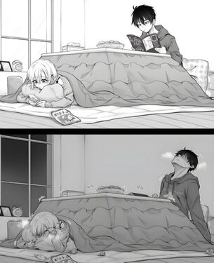 【画像】こういう「こたつ」の中でエッチなことするシチュエーション