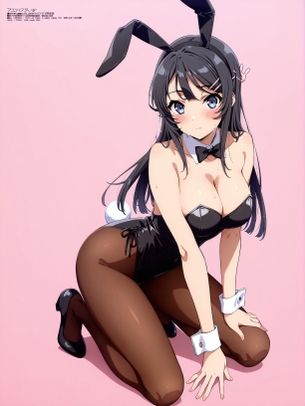『AIエロ画像』【青春ブタ野郎はバニーガール先輩の夢を見ない】桜島麻衣ちゃんのAI画像を大量作成 その1-2
