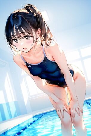 【AIイラスト】スクール水着（スク水）を着た女の子のAI画像まとめ【アニメ調】 Part 5 [AI Generated]